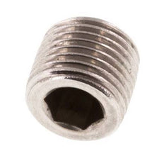 G 1/8'' Stainless steel Closing plug with Inner Hex without collar 40 Bar