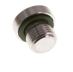 G 1/8'' Male Stainless steel Closing plug with Inner Hex and FKM Seal 400 Bar