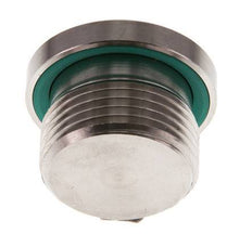 G 3/4'' Male Stainless steel Closing plug with Inner Hex and FKM Seal 400 Bar