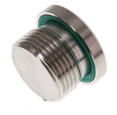 G 3/4'' Male Stainless steel Closing plug with Inner Hex and FKM Seal 400 Bar
