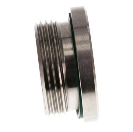 G 1 1/4'' Male Stainless steel Closing plug with Inner Hex and FKM Seal 250 Bar