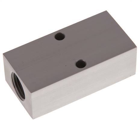 2xG 1/2'' x 2xG 1/4'' Aluminium Distributor Block One-sided 16 Bar