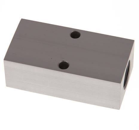 2xG 1/2'' x 2xG 1/4'' Aluminium Distributor Block One-sided 16 Bar