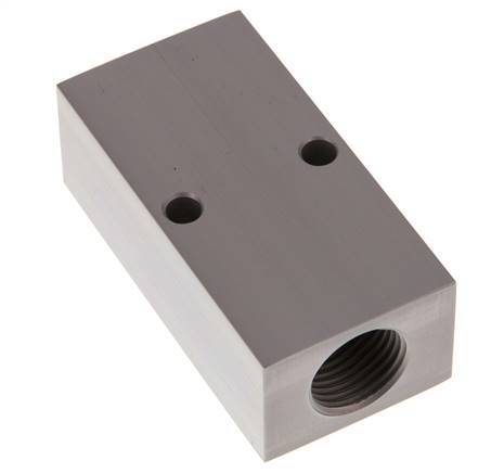 2xG 1/2'' x 2xG 1/4'' Aluminium Distributor Block One-sided 16 Bar