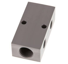 2xG 1/2'' x 2xG 1/4'' Aluminium Distributor Block One-sided 16 Bar