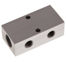 2xG 1/2'' x 2xG 1/4'' Aluminium Distributor Block One-sided 16 Bar