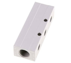 2xG 1/2'' x 3xG 1/4'' Aluminium Distributor Block One-sided 16 Bar