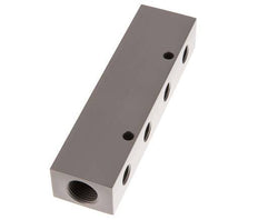 2xG 1/2'' x 4xG 1/4'' Aluminium Distributor Block One-sided 16 Bar