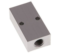 2xG 1/4'' x 2xG 1/8'' Aluminium Distributor Block One-sided 16 Bar