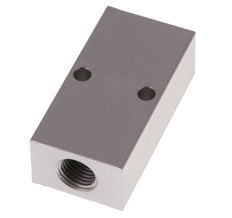 2xG 1/4'' x 2xG 1/8'' Aluminium Distributor Block One-sided 16 Bar