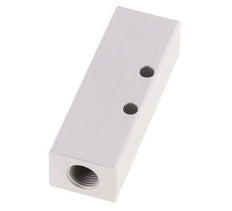 2xG 1/8'' x 3xM5 Aluminium Distributor Block One-sided 16 Bar