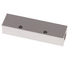 2xG 1/8'' x 4xM5 Aluminium Distributor Block One-sided 16 Bar