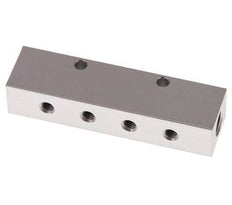 2xG 1/8'' x 4xM5 Aluminium Distributor Block One-sided 16 Bar