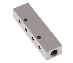 2xG 1/8'' x 8xM5 Aluminium Distributor Block Double-sided 16 Bar