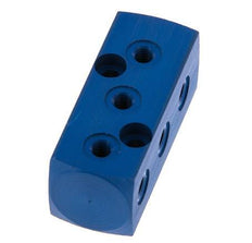 1xG 1/8'' x 9xM5 Aluminium Distributor Block One-sided 16 Bar