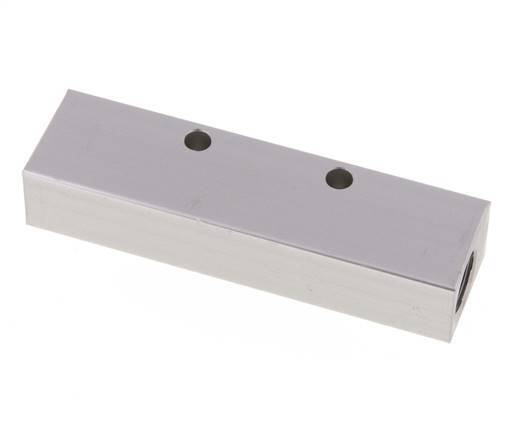 2xG 3/8'' x 3xG 1/4'' Aluminium Distributor Block One-sided 16 Bar