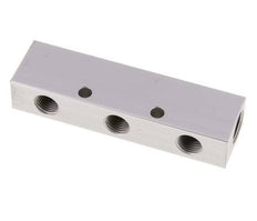 2xG 3/8'' x 3xG 1/4'' Aluminium Distributor Block One-sided 16 Bar