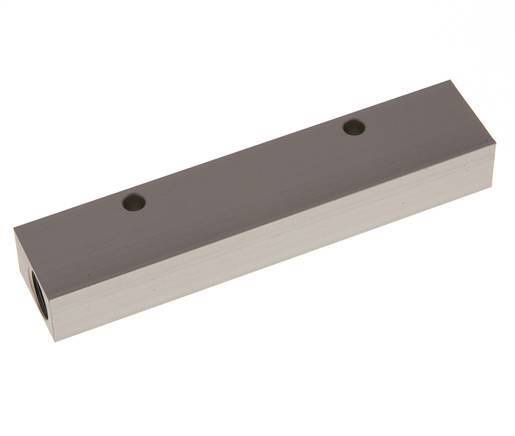 2xG 3/8'' x 4xG 1/4'' Aluminium Distributor Block One-sided 16 Bar