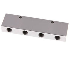 2xG 3/8'' x 8xG 1/4'' Aluminium Distributor Block Double-sided 16 Bar