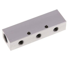 2xG 3/8'' x 3xG 1/8'' Aluminium Distributor Block One-sided 16 Bar