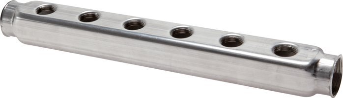 2xG 1'' x 7xG 1/2'' Stainless steel Distributor Block One-sided 10 Bar