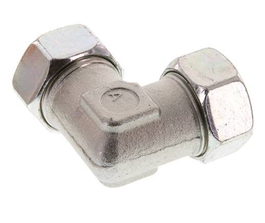 28L Zinc plated Steel 90 deg Elbow Cutting ring 160 Bar DIN 2353
