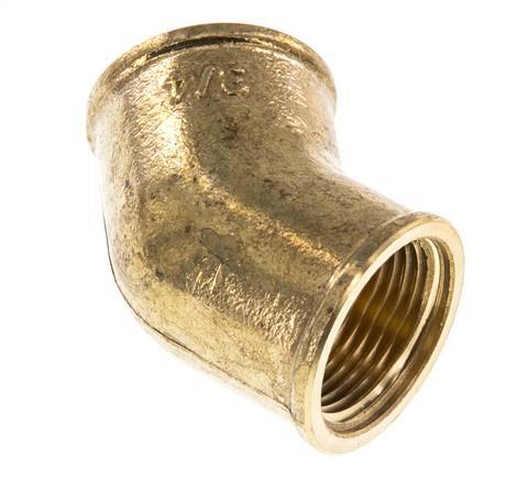 Rp 3/4'' Brass 45 deg Elbow Fitting 16 Bar