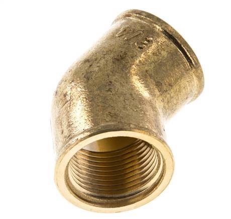 Rp 3/4'' Brass 45 deg Elbow Fitting 16 Bar