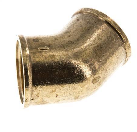Rp 1'' Brass 45 deg Elbow Fitting 16 Bar