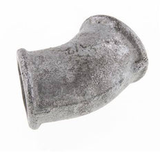 Rp 1/2'' Zinc plated Cast iron 45 deg Elbow Fitting 25 Bar [2 Pieces]