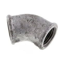Rp 1/2'' Zinc plated Cast iron 45 deg Elbow Fitting 25 Bar [2 Pieces]