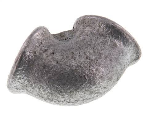 Rp 1/2'' Zinc plated Cast iron 90 deg Elbow Fitting 25 Bar [5 Pieces]