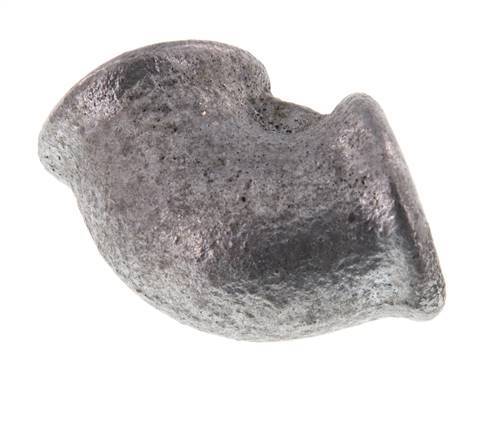 Rp 1/2'' Zinc plated Cast iron 90 deg Elbow Fitting 25 Bar [5 Pieces]