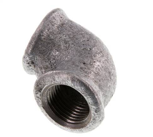 Rp 1/2'' Zinc plated Cast iron 90 deg Elbow Fitting 25 Bar [5 Pieces]