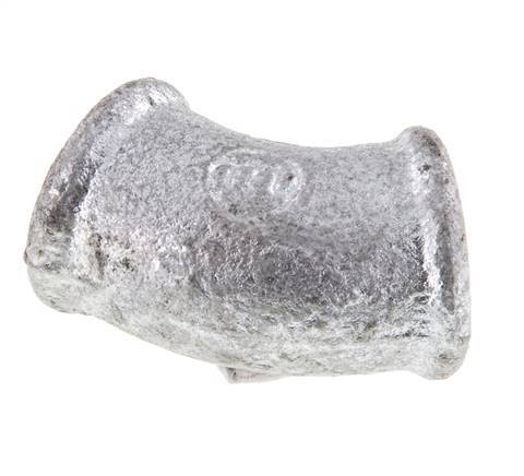 Rp 3/8'' Zinc plated Cast iron 45 deg Elbow Fitting 25 Bar [2 Pieces]