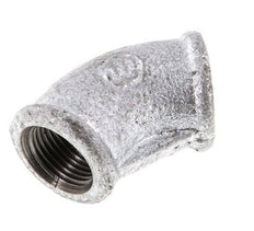 Rp 3/8'' Zinc plated Cast iron 45 deg Elbow Fitting 25 Bar [2 Pieces]
