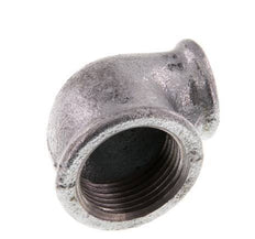 Rp 1'' x Rp 1/2'' Zinc plated Cast iron 90 deg Elbow Fitting 25 Bar [2 Pieces]