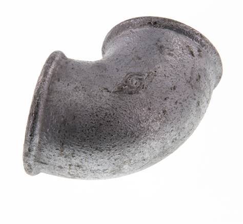 Rp 1 1/2'' Zinc plated Cast iron 90 deg Elbow Fitting 25 Bar