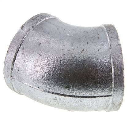 Rp 3'' Zinc plated Cast iron 45 deg Elbow Fitting 25 Bar