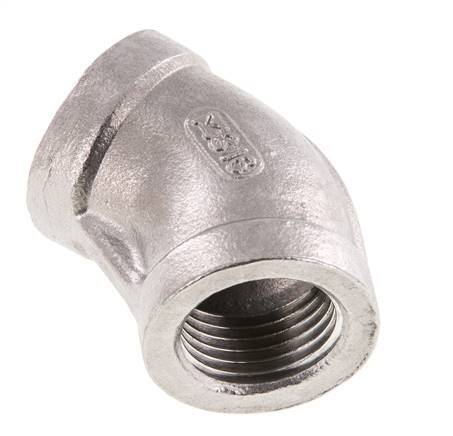 Rp 1/2'' Stainless steel 45 deg Elbow Fitting 16 Bar