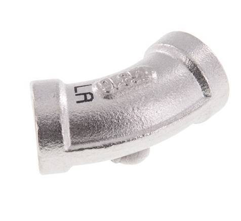Rp 1/4'' Stainless steel 45 deg Elbow Fitting 16 Bar [2 Pieces]
