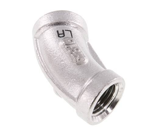 Rp 1/4'' Stainless steel 45 deg Elbow Fitting 16 Bar [2 Pieces]