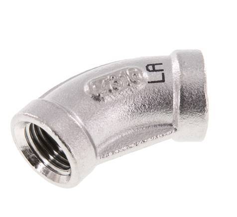 Rp 1/4'' Stainless steel 45 deg Elbow Fitting 16 Bar [2 Pieces]