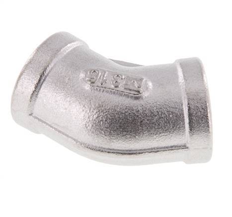 Rp 3/8'' Stainless steel 45 deg Elbow Fitting 16 Bar [2 Pieces]