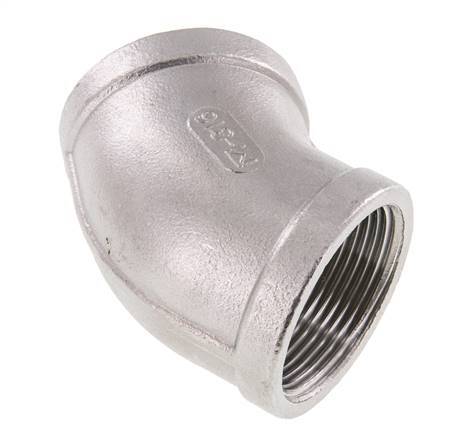 Rp 1 1/2'' Stainless steel 45 deg Elbow Fitting 16 Bar