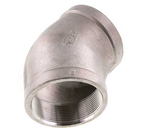 Rp 2 1/2'' Stainless steel 45 deg Elbow Fitting 16 Bar