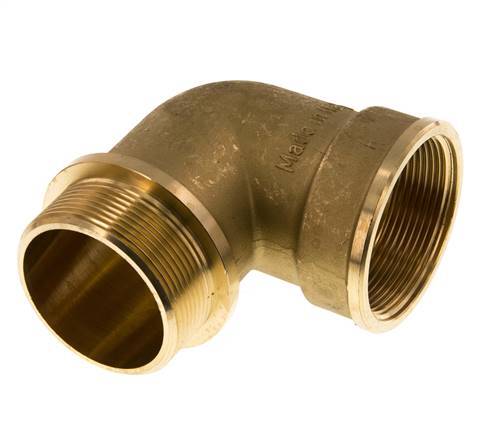 G 2'' F/M Brass 90 deg Elbow Fitting 16 Bar