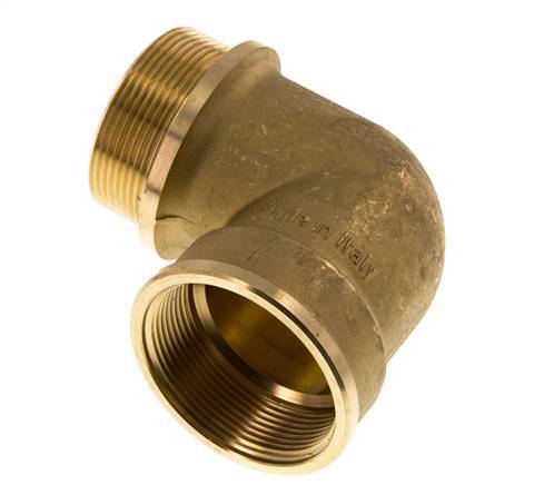 G 2'' F/M Brass 90 deg Elbow Fitting 16 Bar