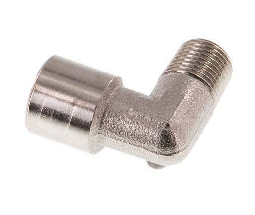 G 1/8'' x R 1/8'' F/M Nickel plated Brass 90 deg Elbow Fitting 16 Bar [5 Pieces]