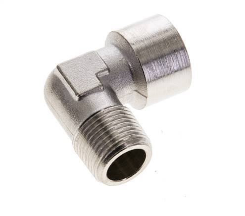 G 3/8'' x R 3/8'' F/M Nickel plated Brass 90 deg Elbow Fitting 16 Bar [2 Pieces]